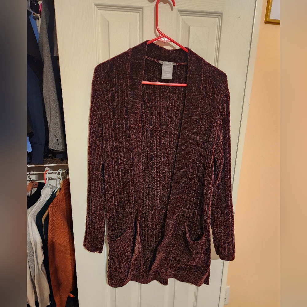 Women's Cardigan Size L Purple